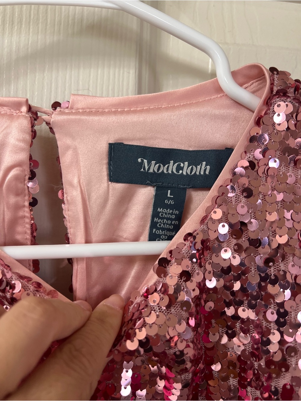 ModCloth Pink to Purple Sequin Ombre Party Top - Picture 3 of 4